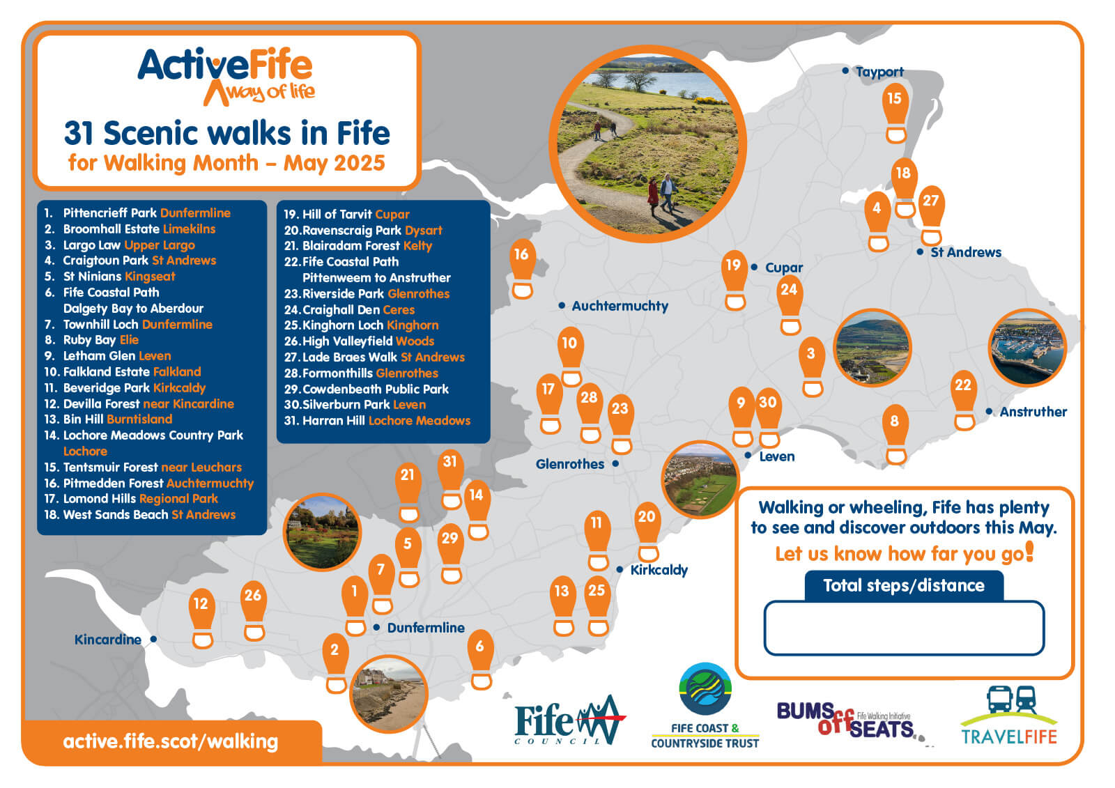 walking route location map