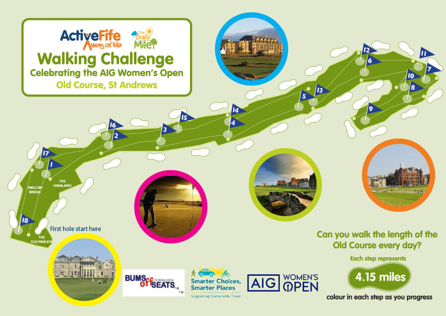 AIG Women's Open golf walking challenge map