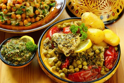 A colourful plate of healthy food